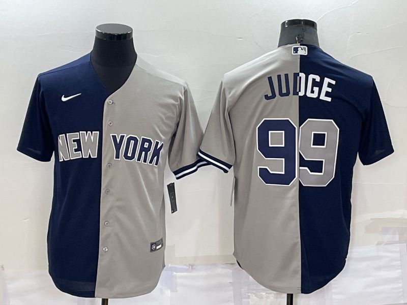 Men New York Yankees 99 Judge Blue Grey 2022 Nike MLB Jersey